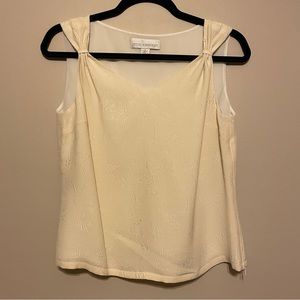 Petite Sophisticate Vintage ivory blouse S